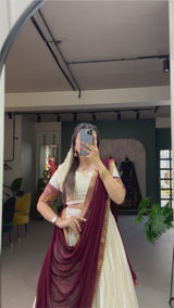 Poly Cotton Wedding Wear Lehenga Choli