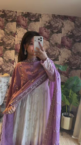 Elegant Embroidered Party Wear Anarkali Suit