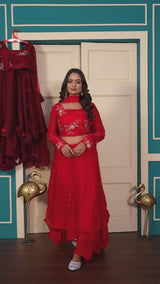Designer Heavy Fandy Satin Lehenga Set